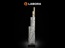 Strijklat - Afreilat LABORA 100 cm, 100 x 18 mm, met 2 libellen