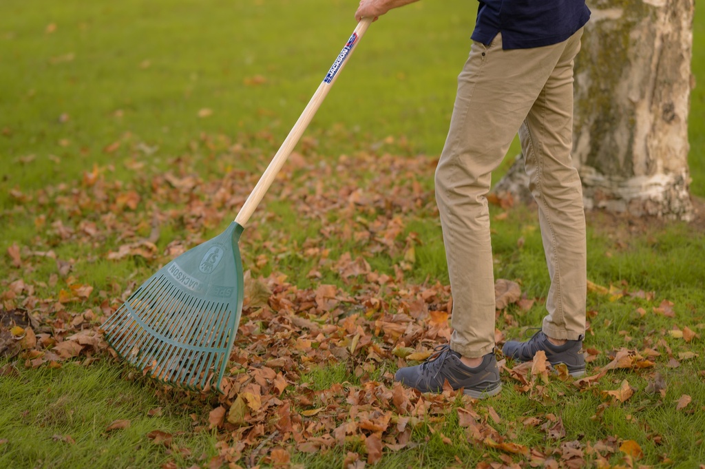 Bladhark SPEAR & JACKSON 3884 WCR kunststof, 24 tands, 53 cm breed, met gelakte ESSEN steel, FSC 100%