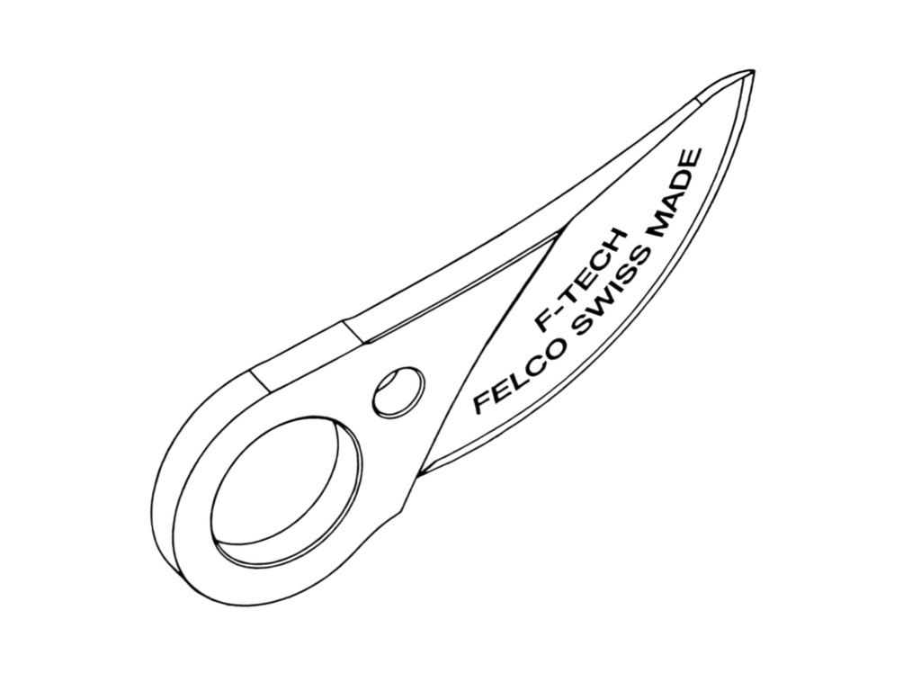 Bovenmes FELCO 2e/1 F-Tech, antifrictie coating, voor FELCO 2E