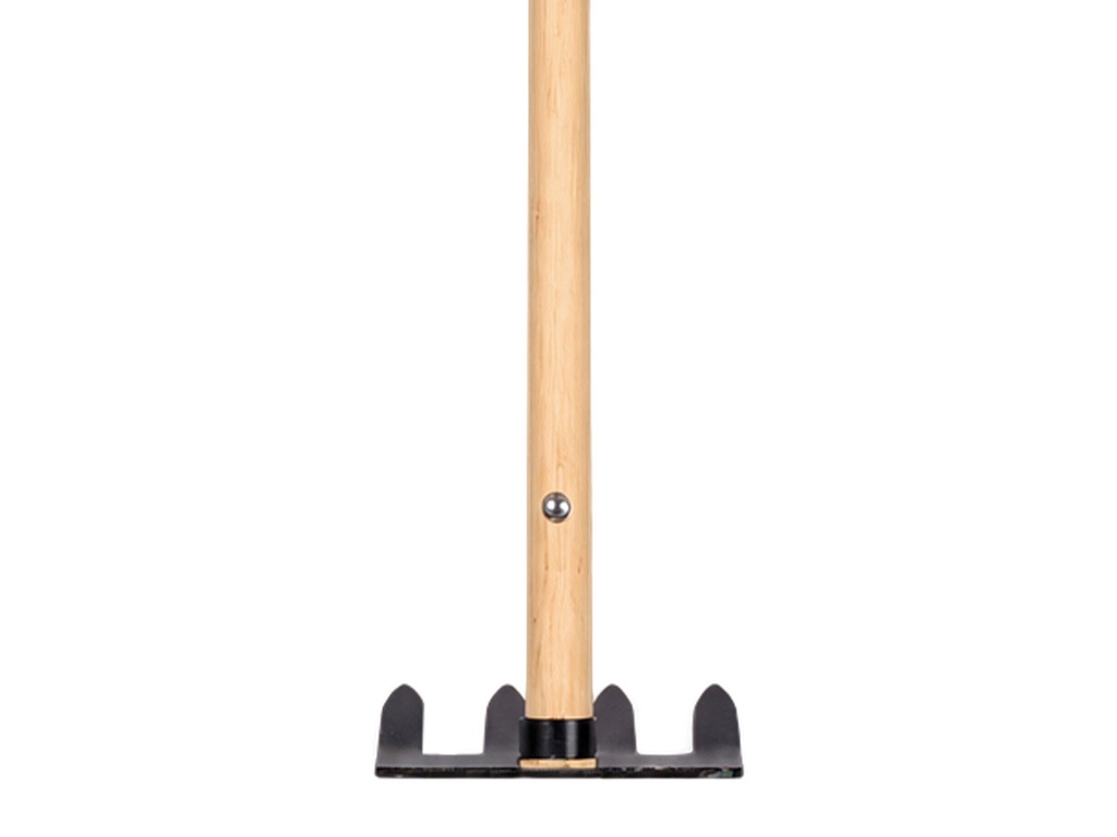 Sloothaak DE WIT 4 tands met plaat en ring, met rechte ATLAS Ecofiber steel 200 cm