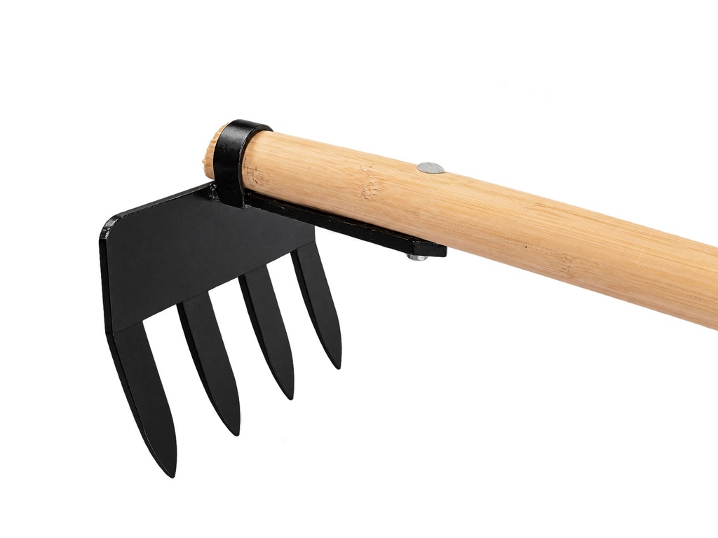 Sloothaak DE WIT 4 tands met plaat en ring, met rechte ATLAS Ecofiber steel 250 cm