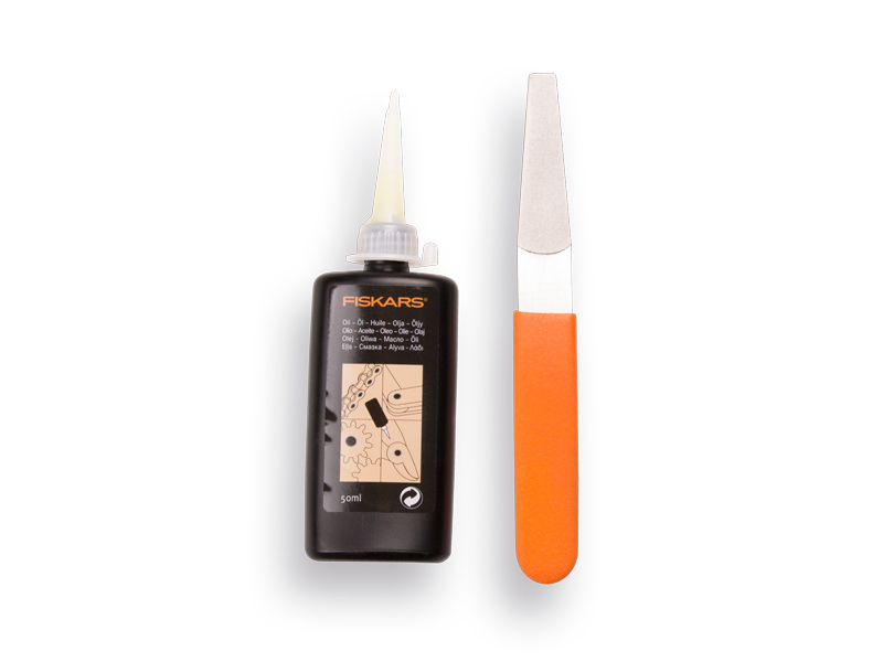 [1001640] Onderhoudsset FISKARS, diamantvijl en olie