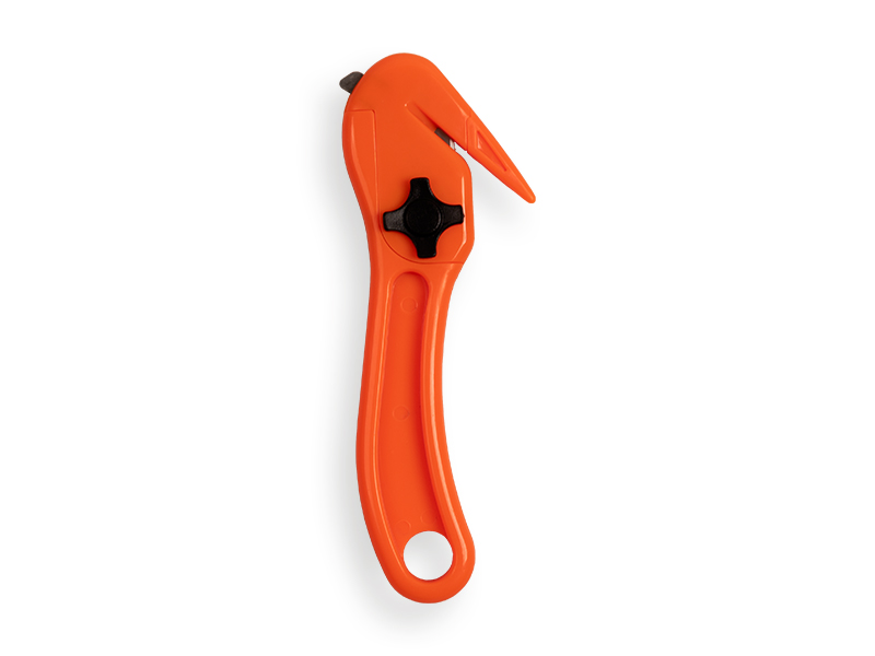 [100820] Foliemes - Veiligheidsmes oranje 15 cm, inclusief reservemes