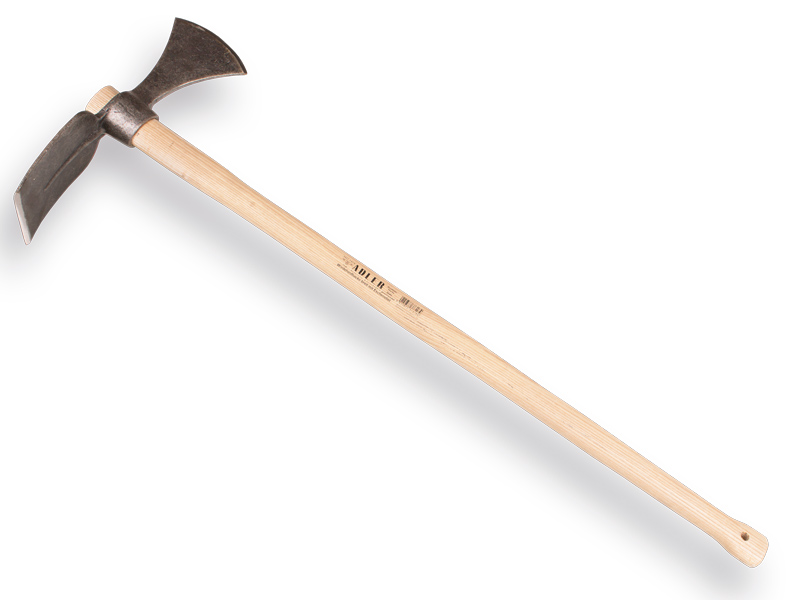 Wiedehopfhak ADLER gesmeed, hak en bijl, met ESSEN steel 105 cm