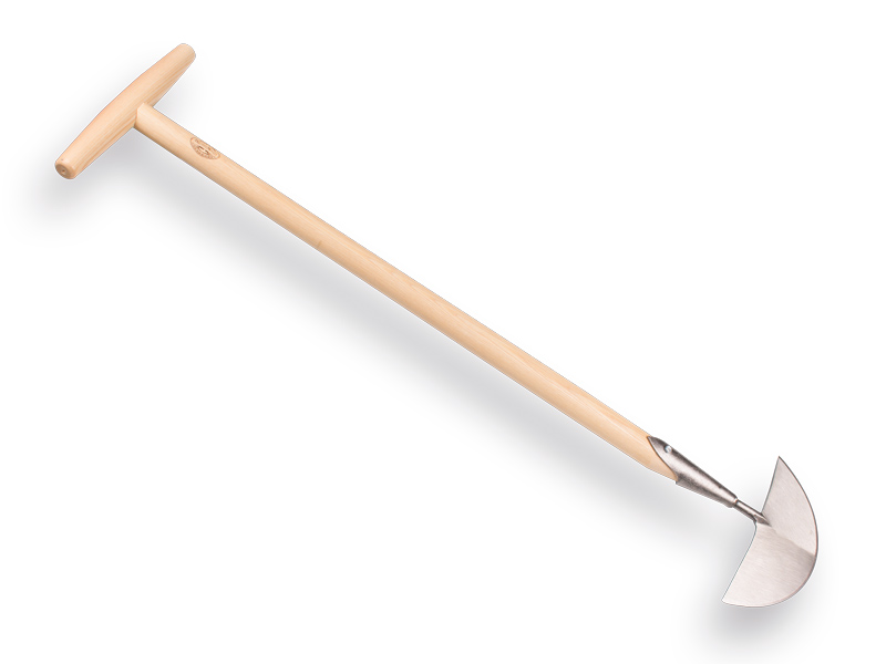 Graskantsteker DE WIT gesmeed, met ESSEN steel en brede kruk