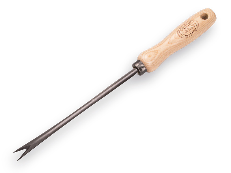 [1025010] Onkruidsteker - Paardenbloemsteker DE WIT gesmeed met ESSEN handvat 14 cm