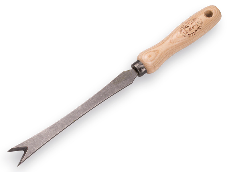 Paardenbloemsteker DE WIT Bio gesmeed met ESSEN handvat 14 cm