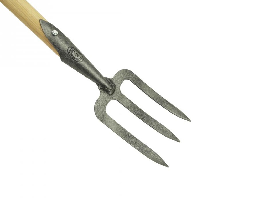 Handgreepje -Handvork DE WIT 3 tands met ESSEN T-steel 80 cm