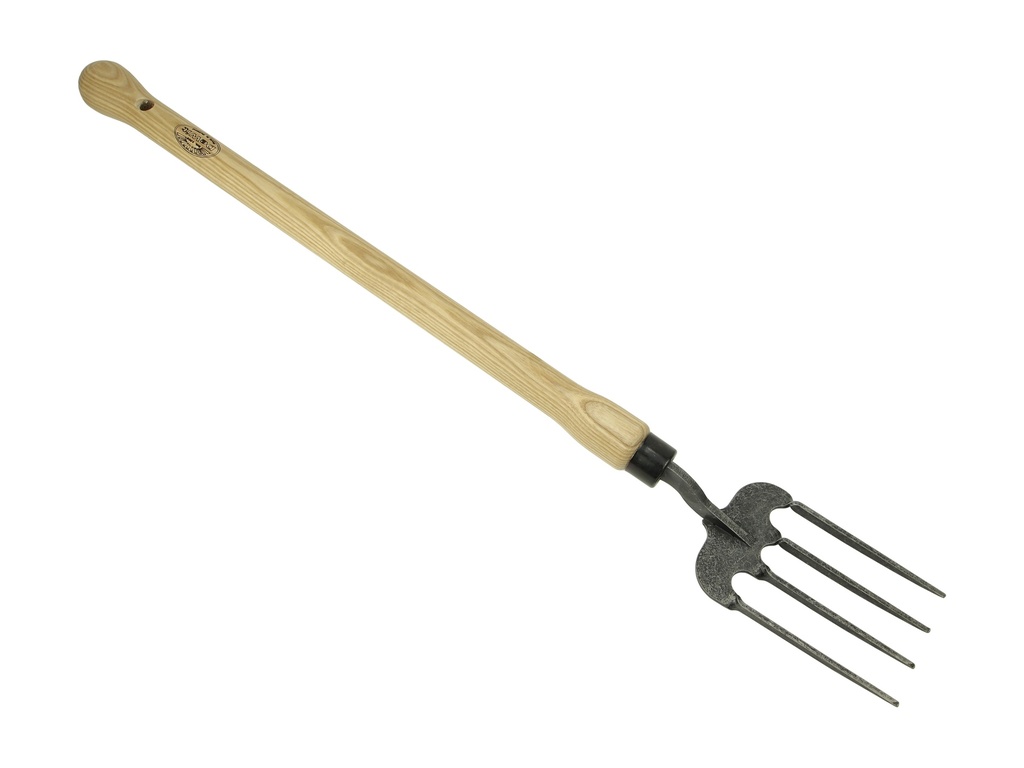 Handvork DE WIT 4 tands, met gedraaide tanden en ESSEN knopsteel 48 cm