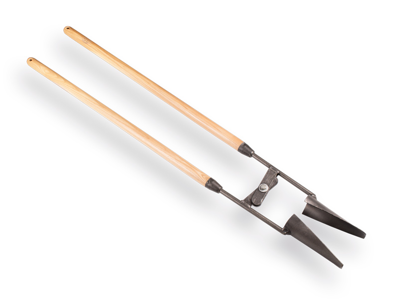 Bollenpoter DE WIT met 2 ESSEN stelen 75 cm