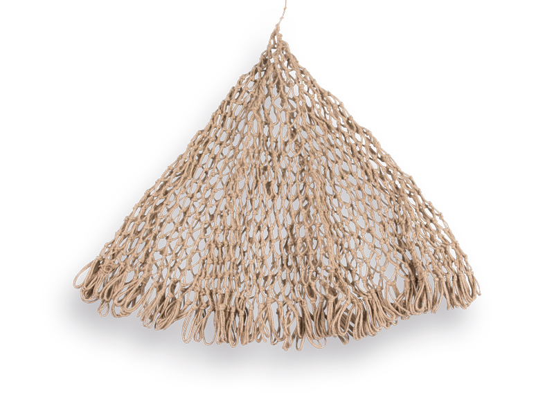 Net voor baggerbeugel hennep, 9 knoops