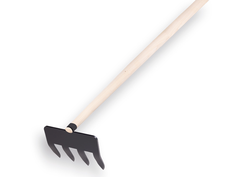 [1040208] Sloothaak DE WIT 4 tands met plaat en ring, met tapse ATLAS steel 340 x 4,5 cm