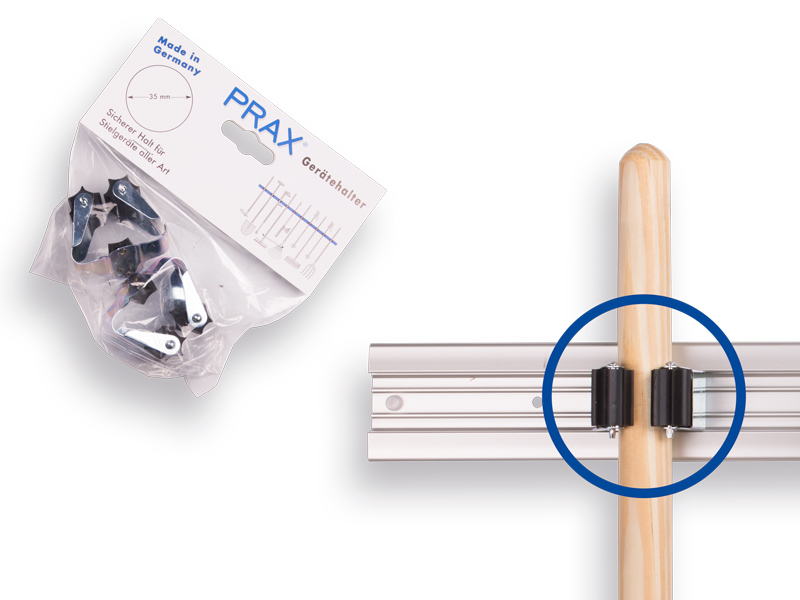 [1107410] Steelklem PRAX rond 25 mm (per 2 stuks in blisterverpakking)