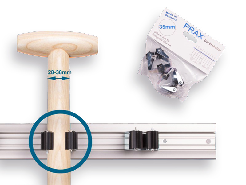 [1107420] Steelklem PRAX rond 35 mm (per 2 stuks in blisterverpakking)