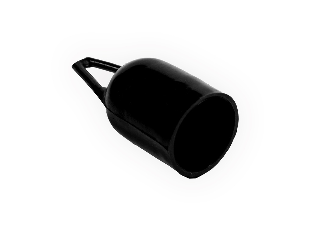 [1207020] Ophangdop zwart voor steel 2,4 cm
