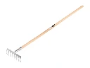 Tuinhark Jimmy verzinkt met 8 gebogen tanden, met IKAPE steel 150 x 2,8 cm. FSC 100%