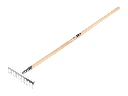 Tuinhark Jimmy verzinkt met 10 gebogen tanden, met IKAPE steel 150 x 2,8 cm. FSC 100%