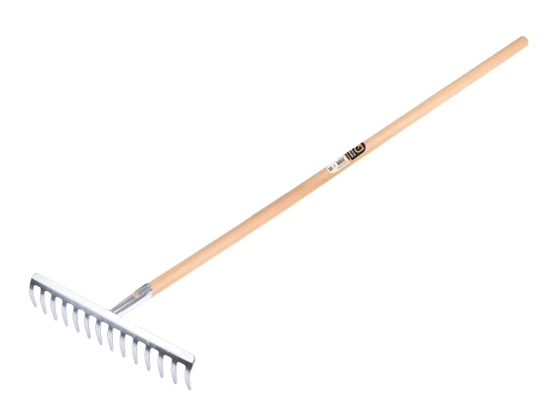 [1301140] Tuinhark Jimmy verzinkt met 14 gebogen tanden, met IKAPE steel 150 x 2,8 cm. FSC 100%