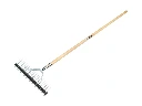 Verticuteerhark Jimmy verzinkt 11/21 tands 36 cm, met IKAPE steel 150 x 2,8 cm. FSC 100%