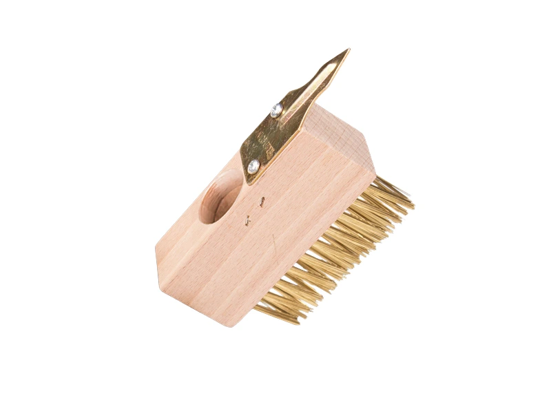 [1308240] Voegenstaalborstel Jimmy gehard staaldraad, met scratcher, zonder steel. FSC 100%