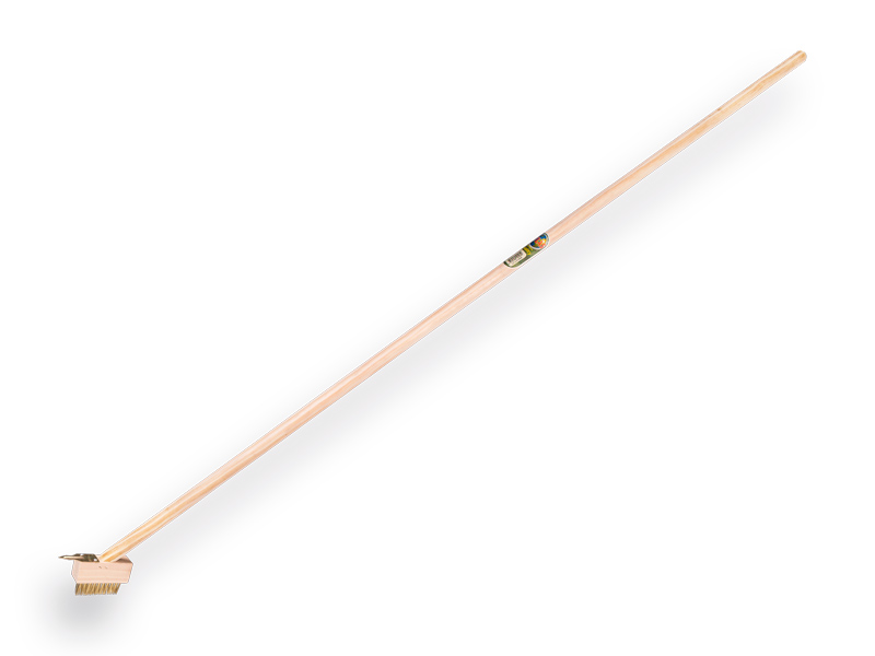 Voegenstaalborstel Jimmy gehard staaldraad, met scratcher en IKAPE steel 150 x 2,8 cm. FSC 100%