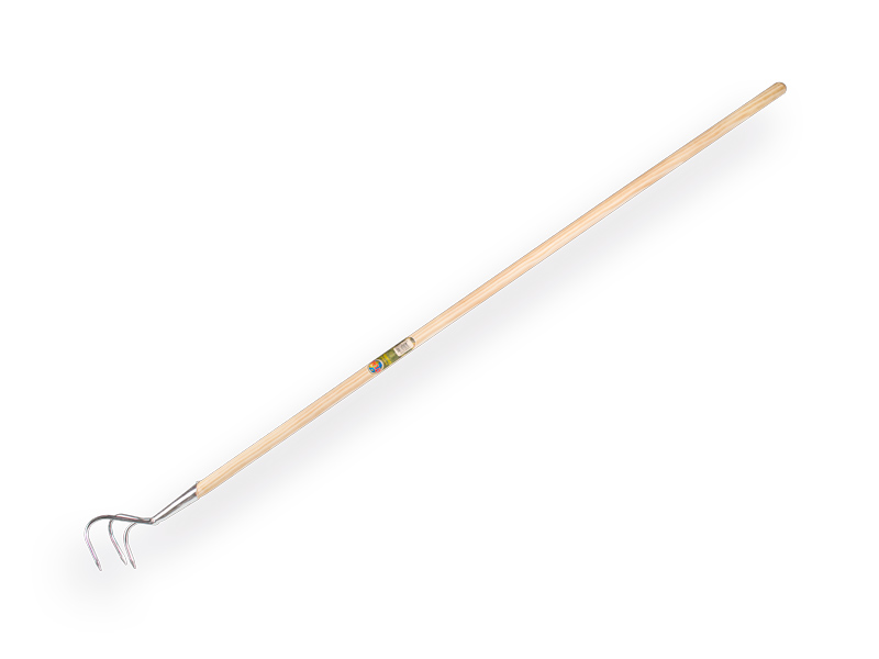 Krabber - Cultivator Jimmy 3 tands verzinkt, met IKAPE steel 150 x 2,8 cm. FSC 100%