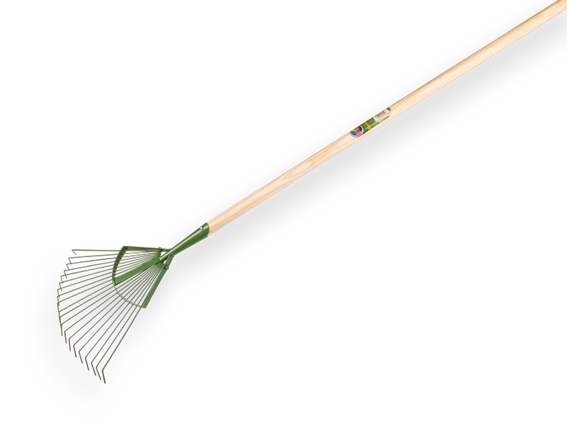 [1315206] Bladhark PROFI-Plus, 20 ronde tanden, verenstaal, met IKAPE steel 150 x 2,8 cm. FSC 100%