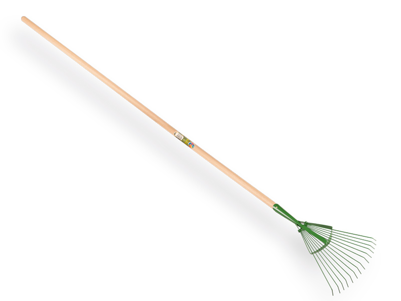 [1315215] Bladhark PROFI-Plus, 14 ronde tanden, verenstaal, met IKAPE steel 150 x 2,8 cm. FSC 100%