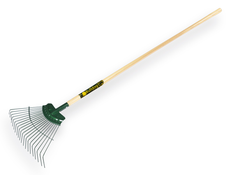 Bladhark BULLDOG Springbok 20 ronde tanden, verenstaal, met gelakte ESSEN steel 135 x 3,0 cm (alternatief 1315380)