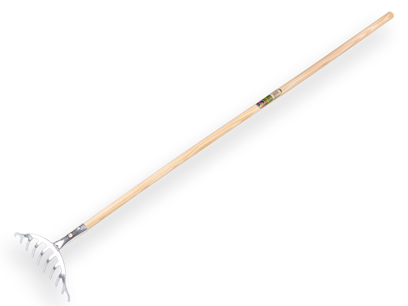 [1315590] Rozenhark Jimmy verzinkt 10 tands met IKAPE steel 150 x 2,4 cm. FSC 100%