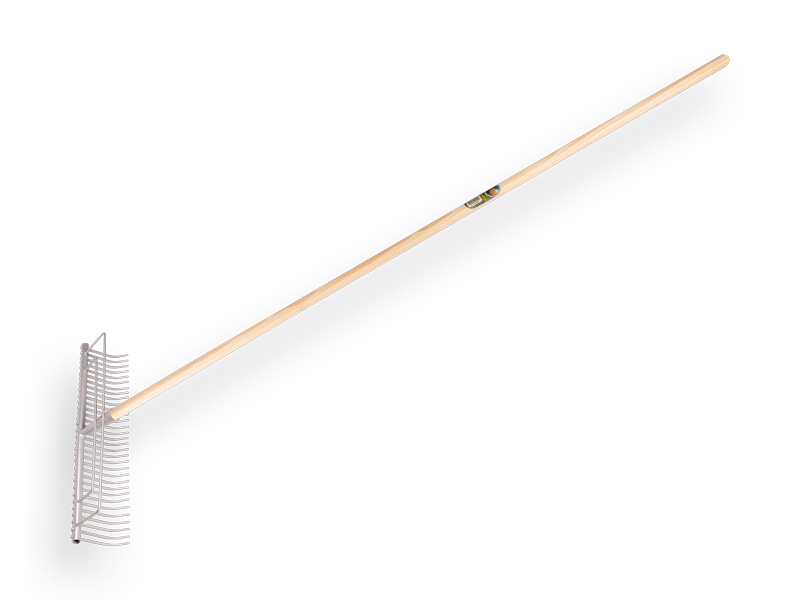 [1315612] Grashark ATLAS staal 60 cm met 32 gebogen tanden, beugel en steel 170 x 2,8 cm. FSC 100%