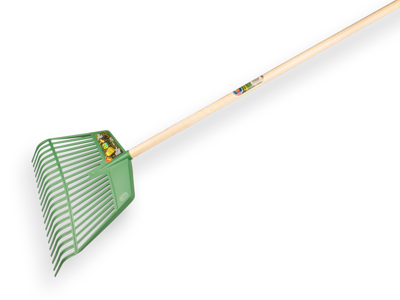 Combi bladhark JOST REGA nylon groen, 20 tands, 45 cm breed, met IKAPE steel 150 x 2,8 cm. FSC 100%