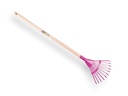 Kinderbladhark Jimmy Kids purper met houten steel