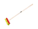 Kinderbezem Jimmy Kids rood met houten steel