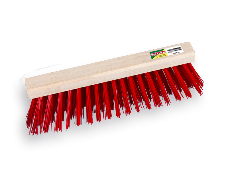 [1490290] Voegbezem - Voeghandveger SOLIDE PPN rood 29 cm met 3 rijen, vlakke kap, FSC 100%