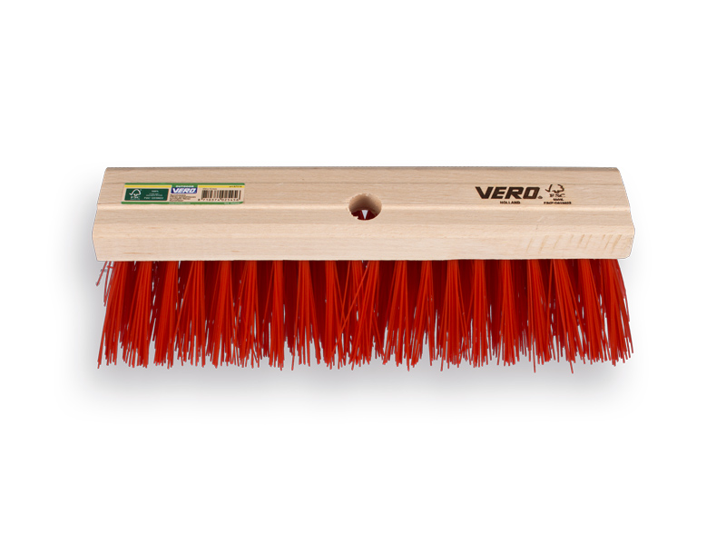 Bezem VERO 70 PPN rood 35 cm, vlakke kap, zonder steel