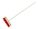 Bezem VERO 80 PPN rood 41 cm, vlakke kap, met ATLAS steel 150 x 2,8 cm en stokhouder