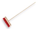 Bezem VERO 80 PPN rood 41 cm, vlakke kap, met ATLAS steel 150 x 2,8 cm en stokhouder