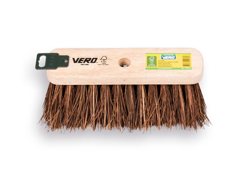 [1490370] Bezem VERO 12 bassine-stalks 27,5 cm, vlakke kap, zonder steel