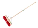 Wegenbouwbezem VERO 45K PPN rood 45 cm, met ATLAS steel 160 x 2,8 cm en brede stokhouder