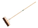 Wegenbouwbezem SOLIDE 45 cm bahia, ronde kap, met ATLAS steel 160 x 2,8 cm en brede stokhouder