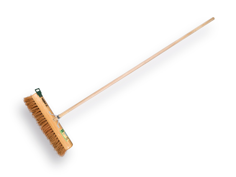 [1490611] Zaalveger VERO 1540 kokos 40 cm, ronde kap, met IKAPE steel 150 x 2,8 cm en stokhouder