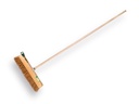 Zaalveger VERO 1540 kokos 40 cm, ronde kap, met IKAPE steel 150 x 2,8 cm en stokhouder