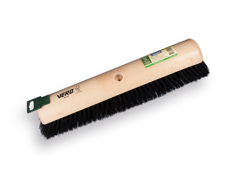 [1490740] Zaalveger VERO 1740 gemengd paardenhaar zwart 40 cm, ronde kap