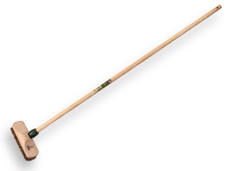 Luiwagen - Schrobbezem VERO 22 cm, met Union vezel, steelverbinding en IKAPE steel 130 x 2,4 cm en ophangoog