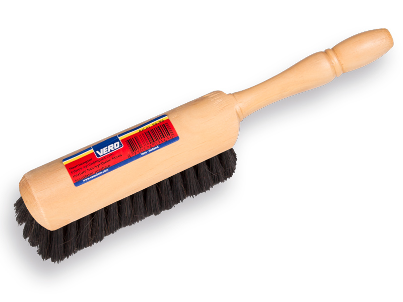 [1491705] Handveger VERO 1435 28,5 cm, met zwart gemengd haar, gelakt hout