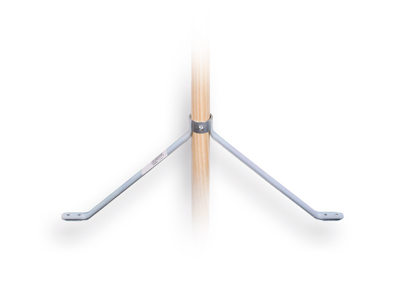 Stokhouder SOLIDE 45 cm breed, 19 cm hoog, voor steel met diameter 28 mm