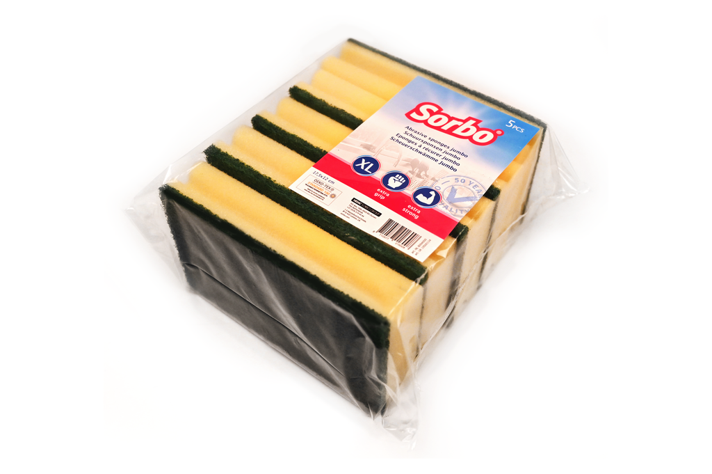 Schuurspons SORBO Jumbo met greep, 175 x 105 x 50 mm (per 5 stuks)
