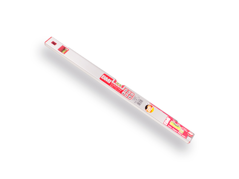 [1505444] Waterpas BMI Eurostar 80 cm aluminium, 2 libellen