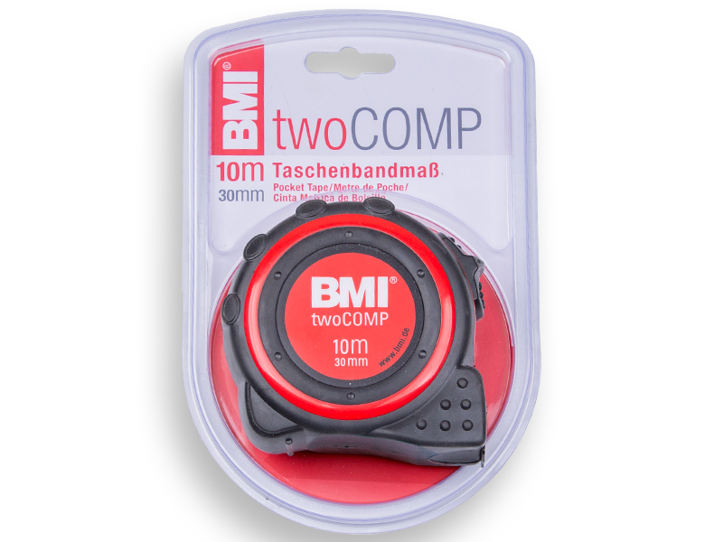 [1505496] Rolbandmaat BMI Twocomp 10 meter x 30 mm, ABS behuizing